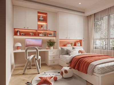 现代榻榻米卧室、儿童房