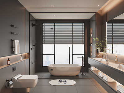 现代卫浴间、洗手间