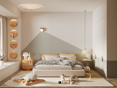 现代卧室、儿童房