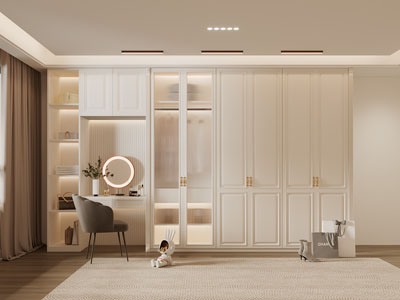 法式衣柜3d模型 法式衣柜