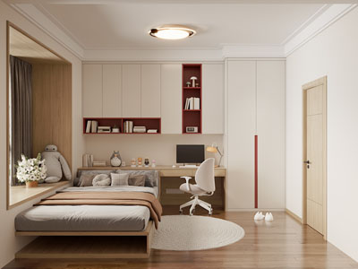 现代榻榻米卧室、儿童房