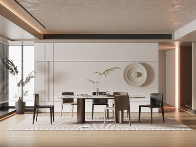现代餐厅3d模型 现代餐厅
