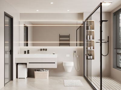 现代卫浴间、洗手间