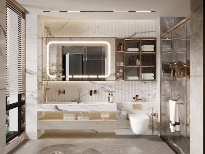 现代轻奢卫浴间、洗手间