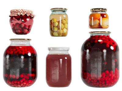 现代罐头水果食物