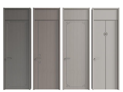 新中式单扇平开门