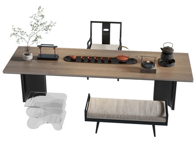 新中式茶桌椅组合