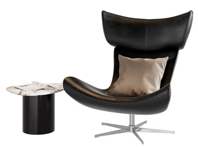 现代休闲椅子、边几