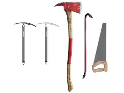 现代斧子、锯子、锤子五金工具3d模型 现代斧子、锯子、锤子五金工具