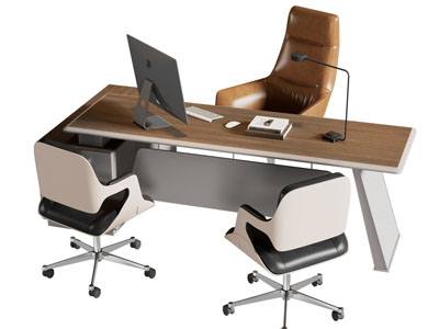 现代老板台、老板桌椅组合