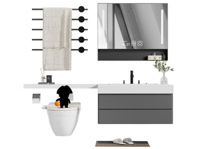 现代玄关式洗手台、毛巾架