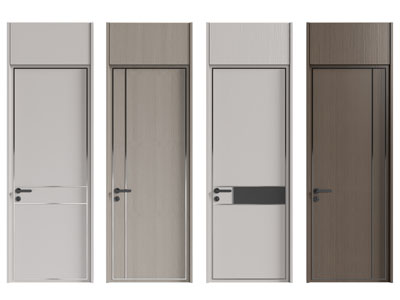 现代单扇平开门