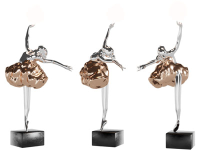 现代舞者雕塑雕刻摆件组合3d模型 现代舞者雕塑雕刻摆件组合