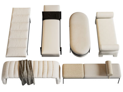 现代长方形沙发凳子