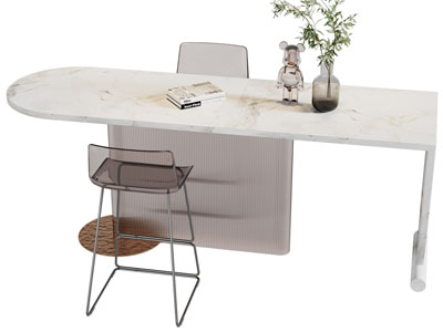 现代大理石吧台吧椅