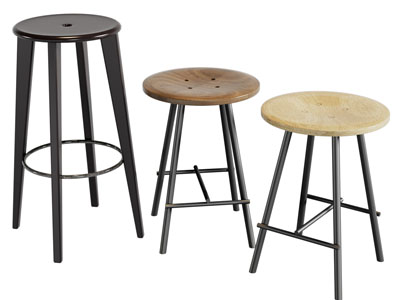 现代圆形吧凳
