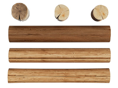 现代木段、木材