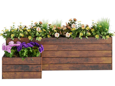 现代户外实木花盆盆栽花草植物