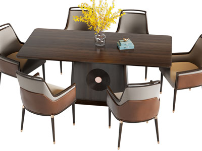 新中式餐桌椅组合