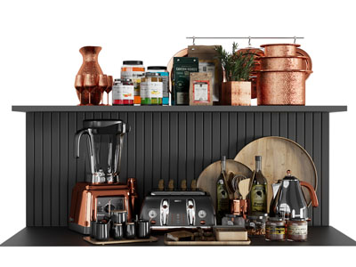 北欧咖啡机、厨具摆件