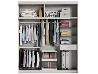 现代开放式衣柜3d模型 现代开放式衣柜