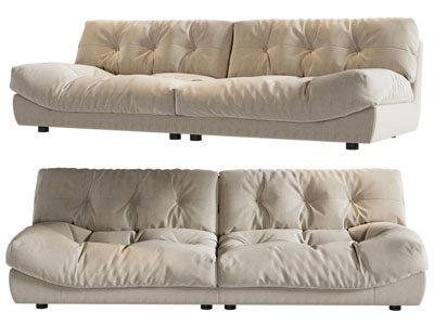 现代双人沙发3d模型 现代双人沙发