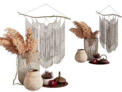 北欧花瓶花卉摆件组合、墙饰挂件