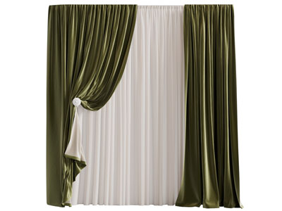 现代布艺窗帘窗纱