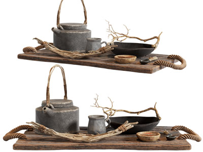 新中式托盘茶具杯子