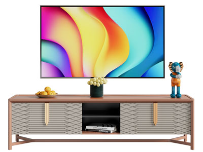 现代电视柜、电视机