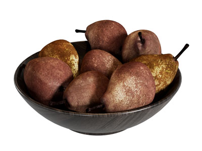 现代果盘、梨水果食物