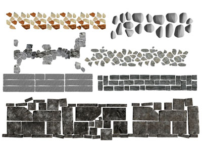 现代文化石背景墙3d模型 现代文化石背景墙