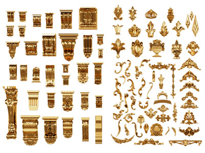 欧式柱托、雕花装饰构件