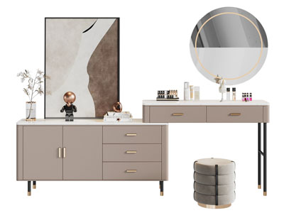 现代轻奢化妆、梳妆台
