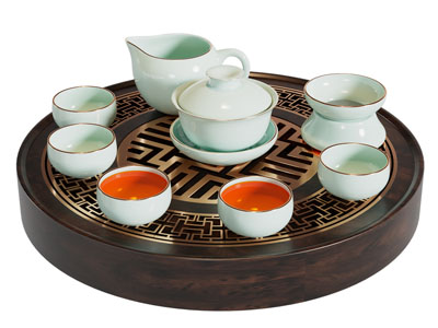 新中式茶盘、茶具杯子