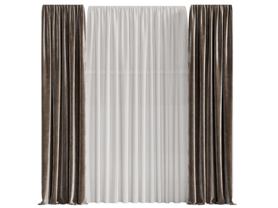 现代布艺窗帘窗纱