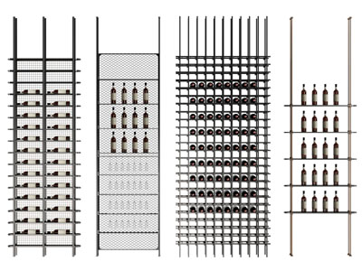 工业风loft金属酒架3d模型 工业风loft金属酒架