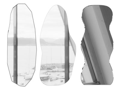 现代不规则装饰镜子墙饰挂件