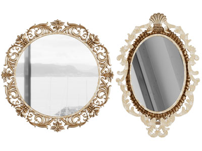欧式雕花边框装饰镜子墙饰挂件