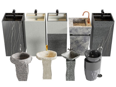 现代大理石洗手台