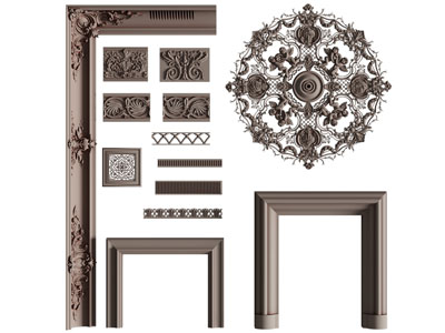 法式雕花角线、灯盘、垭口