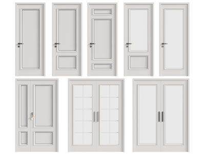 简欧单扇、子母入户平开门、推拉门