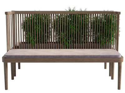 现代户外实木公共椅子