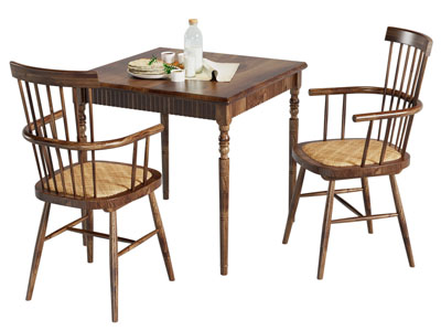 北欧实木方形餐桌椅组合