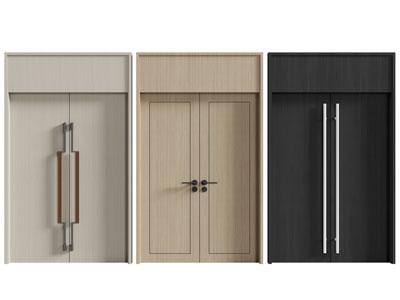 新中式双扇平开门