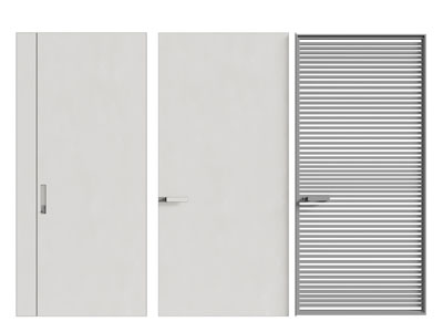 现代单扇平开门