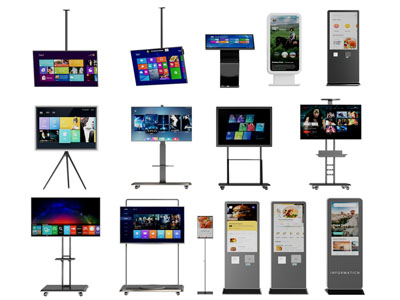 现代显示屏、电视机、查询一体机3d模型 现代显示屏、电视机、查询一体机