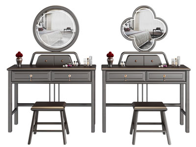 新中式化妆、梳妆台