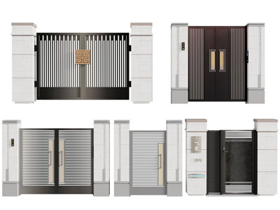 新中式庭院大门