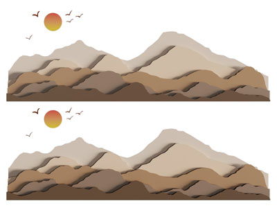 现代山脉、太阳装饰背景墙3d模型 现代山脉、太阳装饰背景墙